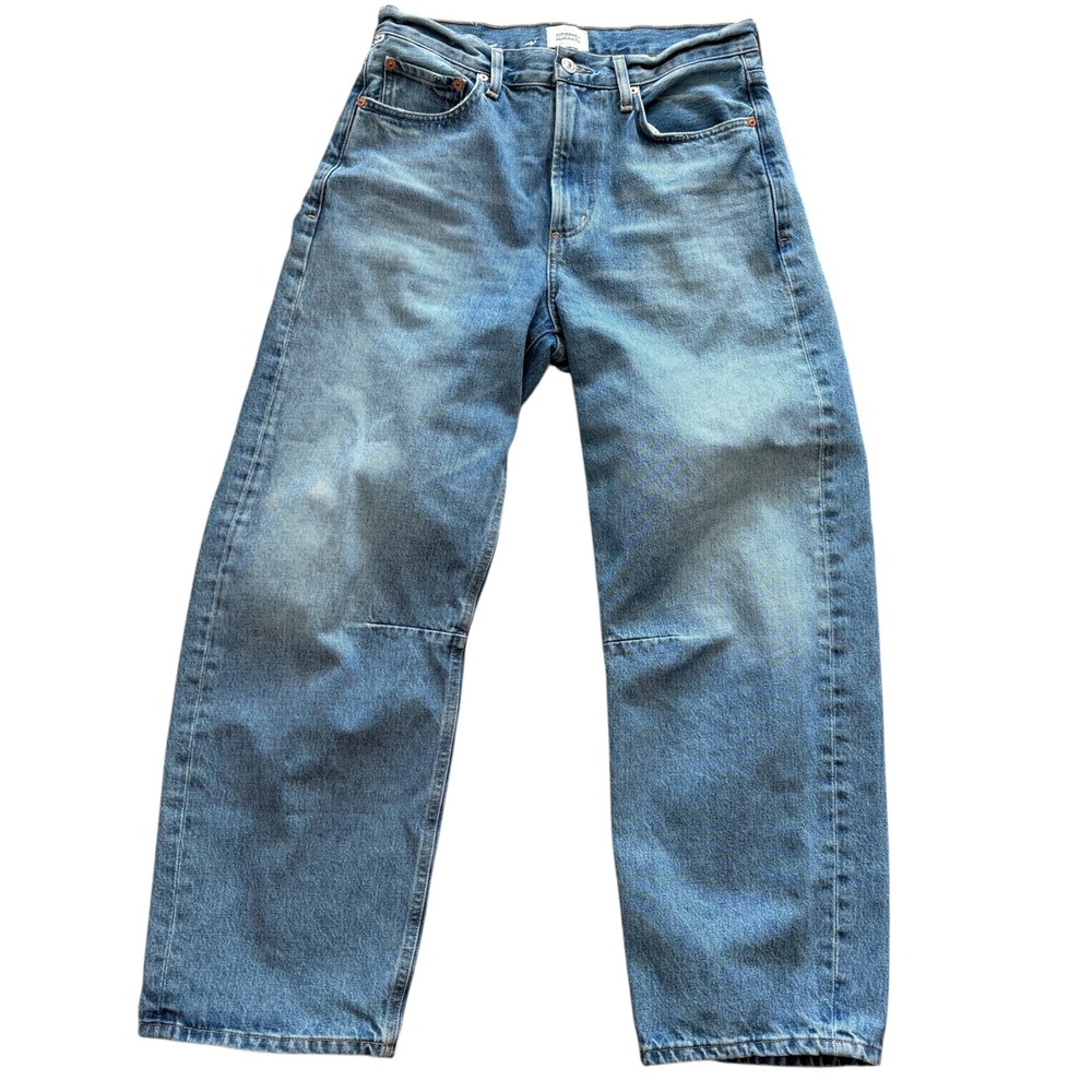 Citizens of Humanity Womens 26 Miro Barrel Jeans Blue High Rise Wide Leg  Denim